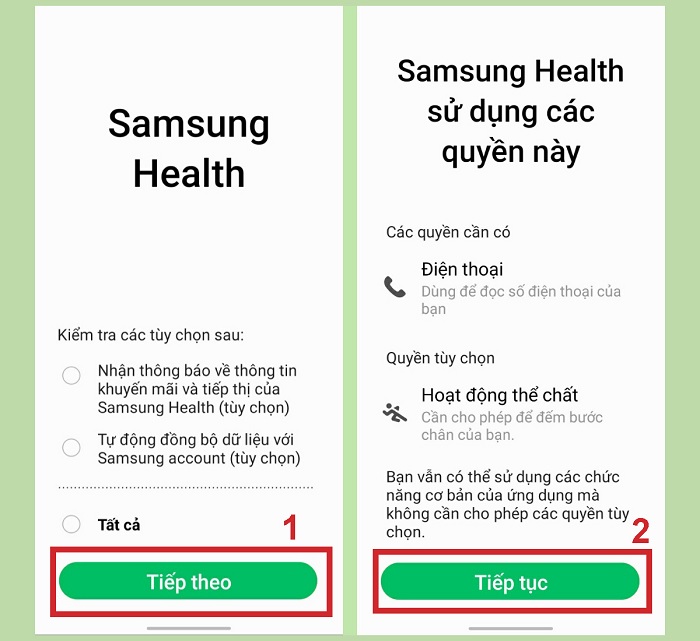 Chọn tiếp theo